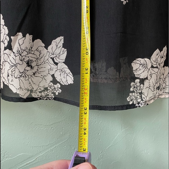 Xhilaration dress, size XL, black with white floral print - Picture 10 of 13